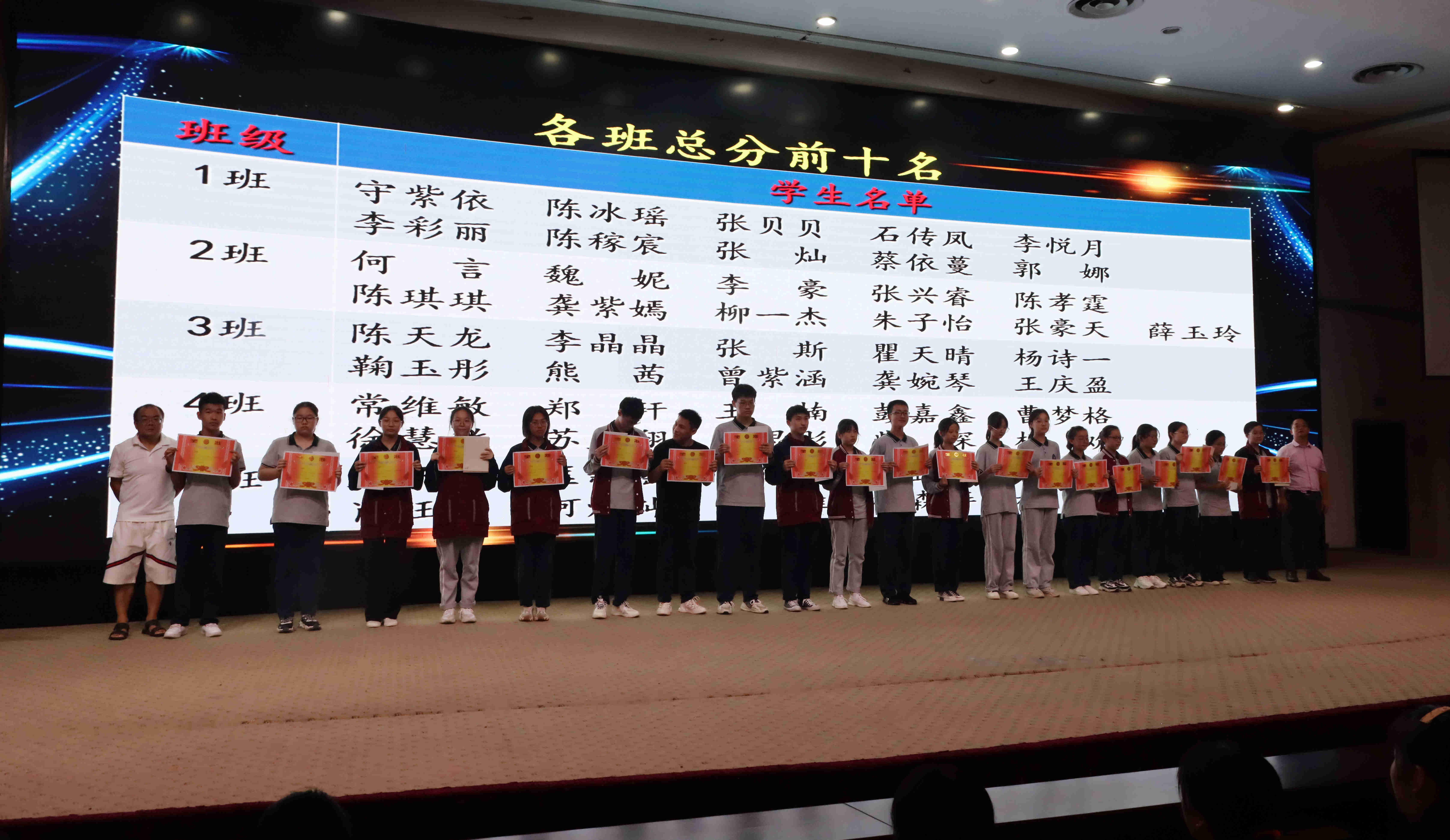 监利中学召开高一年级下学期期末考试表彰大会