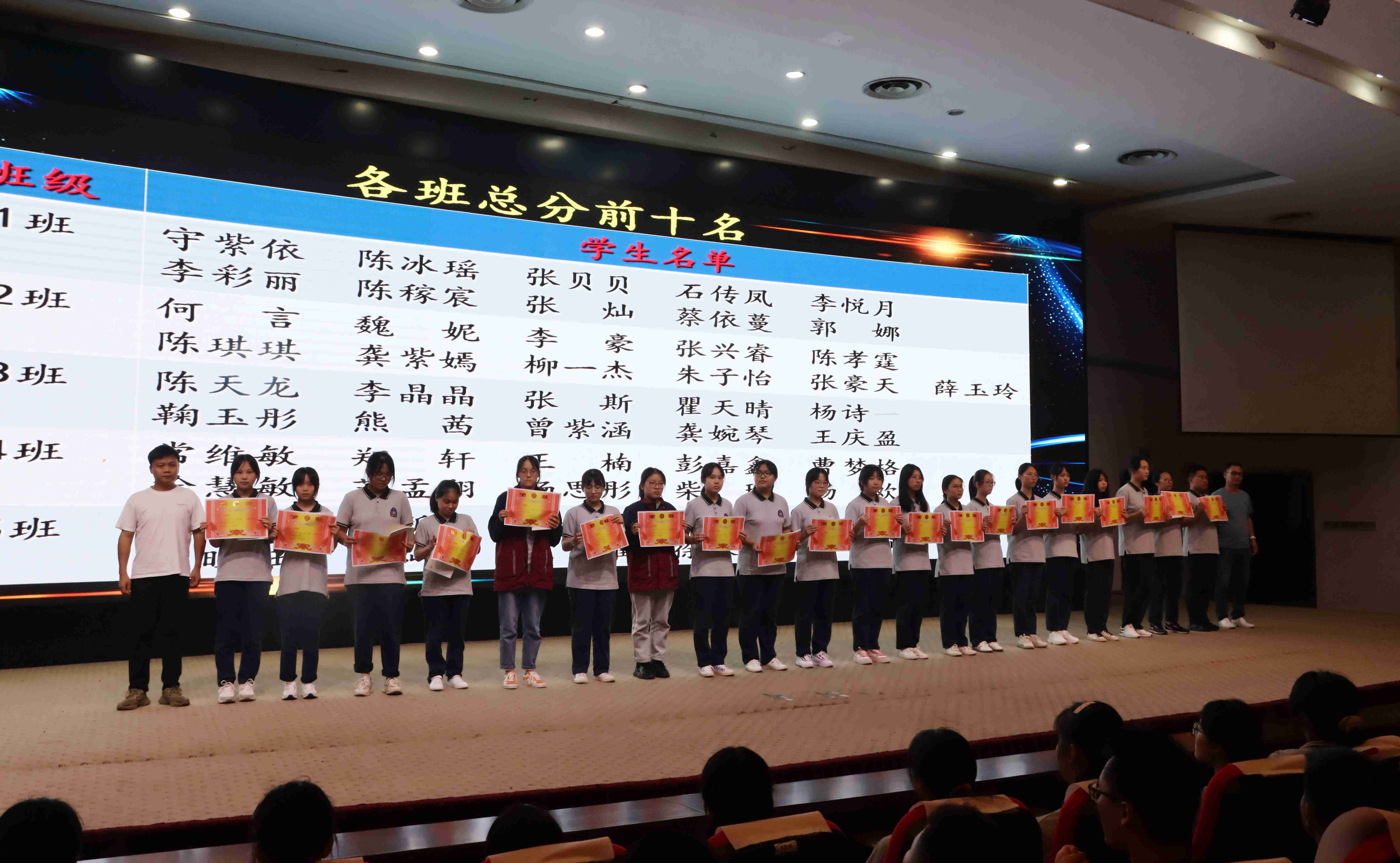 监利中学召开高一年级下学期期末考试表彰大会